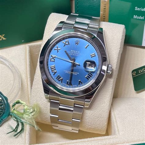 rolex datejust 41mm azzurro dial|Rolex Datejust 41mm price.